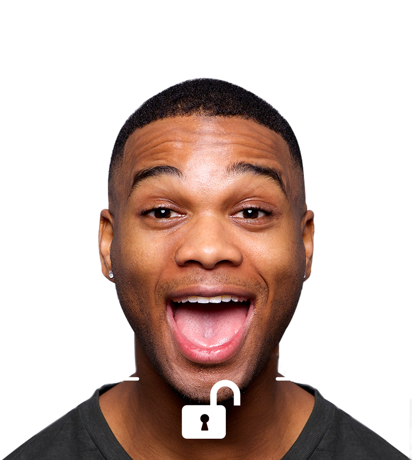 Face unlock feature diplayed on a View GO